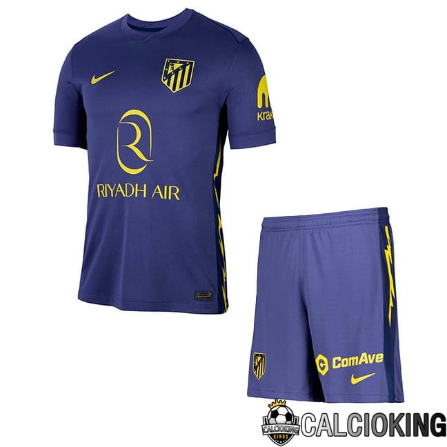 Comprare Maglia Calcio 2024 2025 2026 Personalizzazione,Tuta Da Calcio,Maglie De Calcio Retro Online | Maglie Calcio Atletico Madrid Bambino Seconda Blu Reale 2025/2026