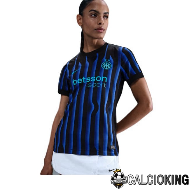 Comprare Maglia Calcio 2024 2025 2026 Personalizzazione,Tuta Da Calcio,Maglie De Calcio Retro Online | Maglie Calcio Inter Milan Donna Prima Blu Nero 2025/2026