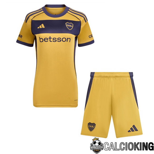 Comprare Maglia Calcio 2024 2025 2026 Personalizzazione,Tuta Da Calcio,Maglie De Calcio Retro Online | Maglie Calcio Boca Juniors Bambino Seconda Giallo 2025/2026