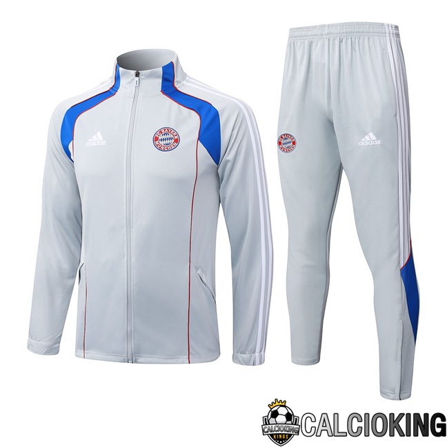 Comprare Maglia Calcio 2024 2025 2026 Personalizzazione,Tuta Da Calcio,Maglie De Calcio Retro Online | Insieme Tuta Calcio - Giacca Bayern Monaco Grigio 2025/2026