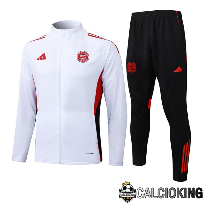 Comprare Maglia Calcio 2024 2025 2026 Personalizzazione,Tuta Da Calcio,Maglie De Calcio Retro Online | Insieme Tuta Calcio - Giacca Bayern Monaco Bianco 2025/2026