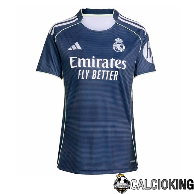 Comprare Maglia Calcio 2024 2025 2026 Personalizzazione,Tuta Da Calcio,Maglie De Calcio Retro Online | Maglie Calcio Real Madrid Donna Seconda Blu Reale 2025/2026