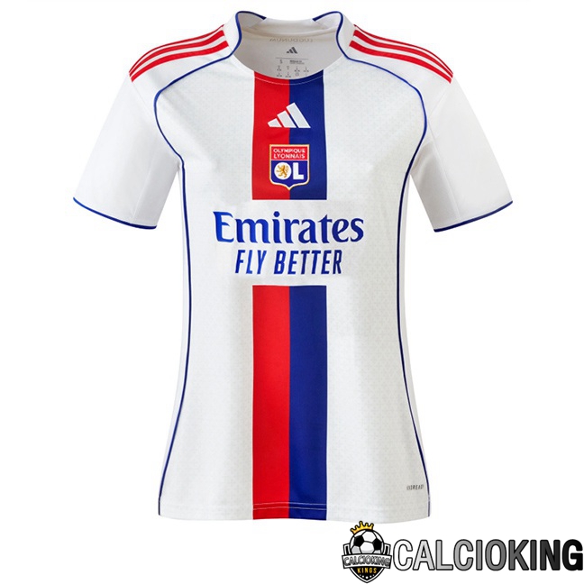 Comprare Maglia Calcio 2024 2025 2026 Personalizzazione,Tuta Da Calcio,Maglie De Calcio Retro Online | Maglie Calcio Lione OL Donna Prima Bianco 2025/2026