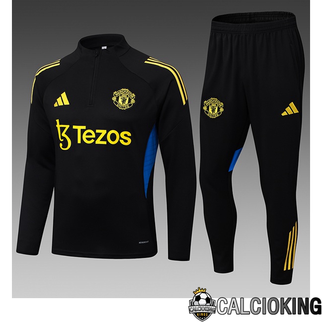 Comprare Maglia Calcio 2024 2025 2026 Personalizzazione,Tuta Da Calcio,Maglie De Calcio Retro Online | Insieme Tuta Calcio Manchester United Bambino Nero 2025/2026