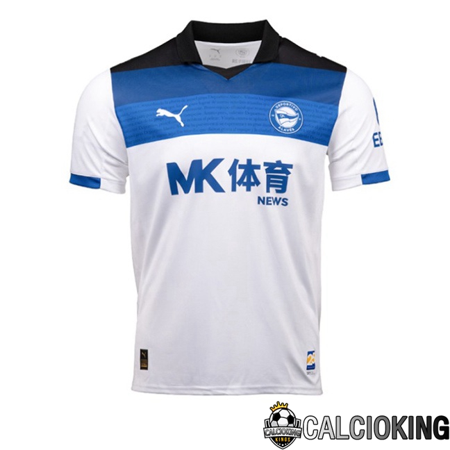 Comprare Maglia Calcio 2024 2025 2026 Personalizzazione,Tuta Da Calcio,Maglie De Calcio Retro Online | Maglie Calcio Deportivo Alaves Seconda Bianco Blu 2025/2026