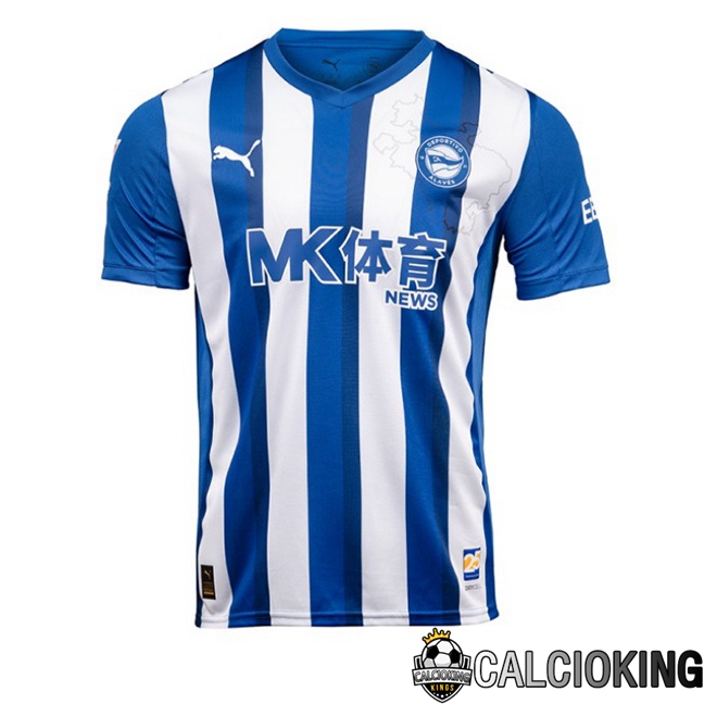 Comprare Maglia Calcio 2024 2025 2026 Personalizzazione,Tuta Da Calcio,Maglie De Calcio Retro Online | Maglie Calcio Deportivo Alaves Prima Blu Bianco 2025/2026