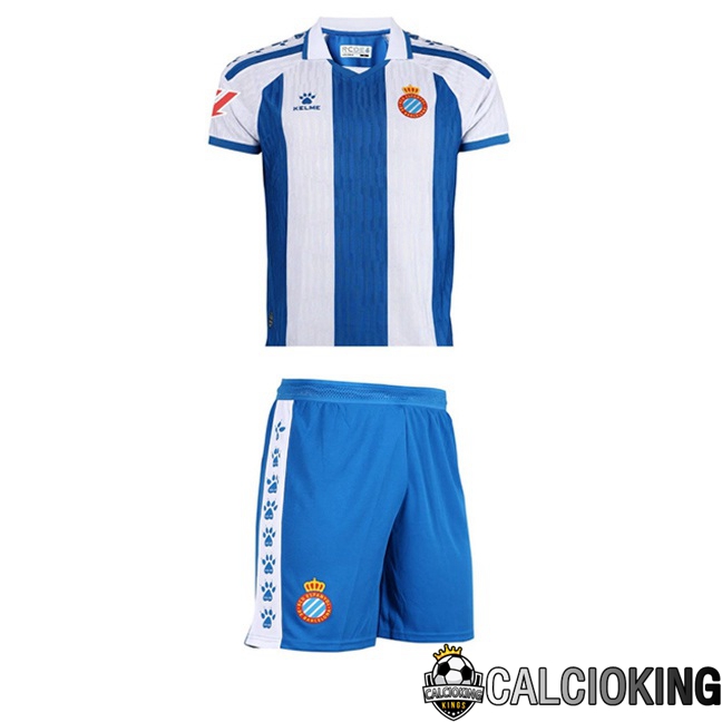 Comprare Maglia Calcio 2024 2025 2026 Personalizzazione,Tuta Da Calcio,Maglie De Calcio Retro Online | Maglie Calcio RCD Espanyol Bambino Prima Blu Bianco 2025/2026