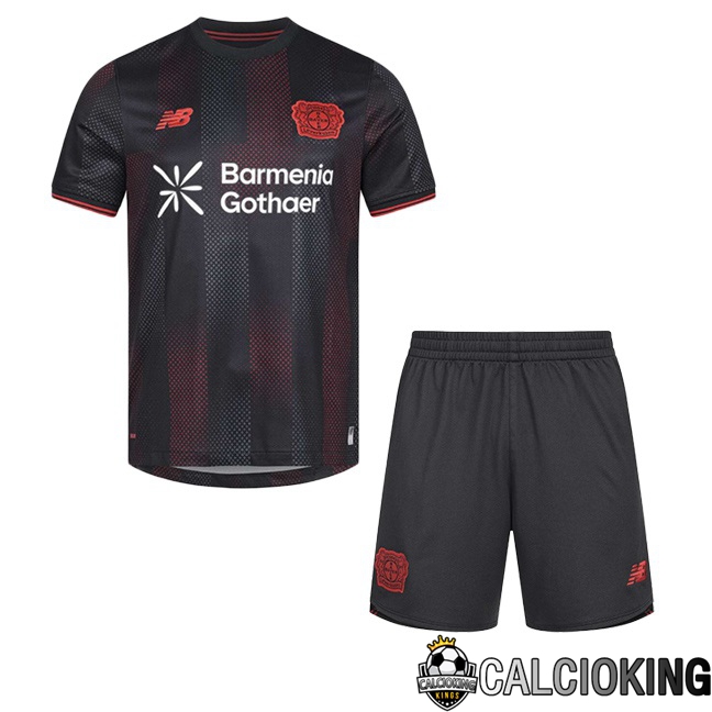Comprare Maglia Calcio 2024 2025 2026 Personalizzazione,Tuta Da Calcio,Maglie De Calcio Retro Online | Maglie Calcio Bayer 04 Leverkusen Bambino Prima Nero 2025/2026
