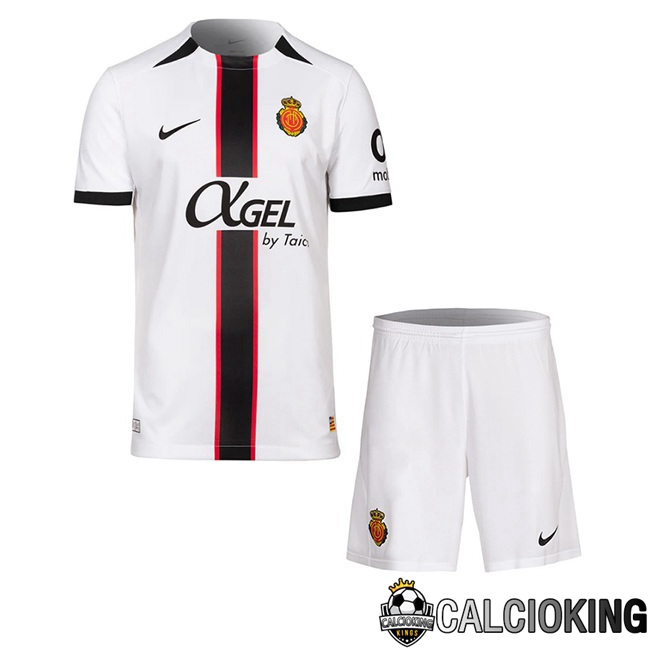 Comprare Maglia Calcio 2024 2025 2026 Personalizzazione,Tuta Da Calcio,Maglie De Calcio Retro Online | Maglie Calcio RCD Mallorca Bambino Seconda Bianco 2025/2026