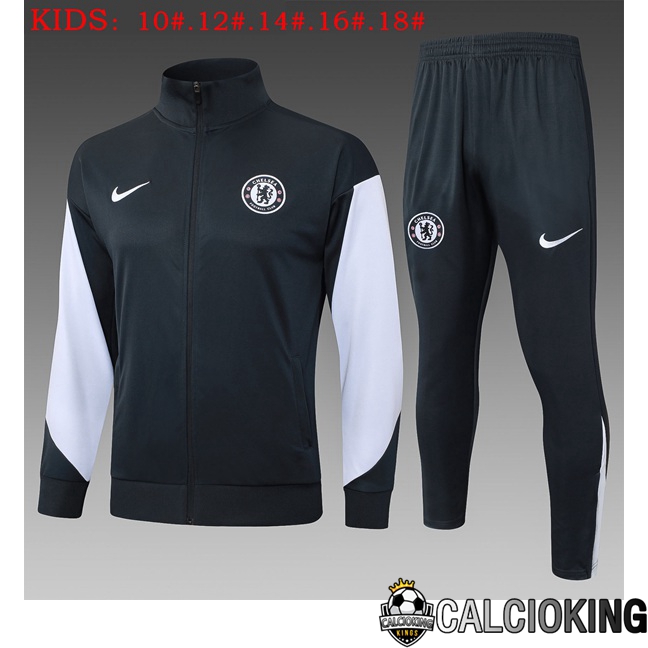 Comprare Maglia Calcio 2024 2025 2026 Personalizzazione,Tuta Da Calcio,Maglie De Calcio Retro Online | Insieme Tuta Calcio - Giacca FC Chelsea Grigio 2025/2026