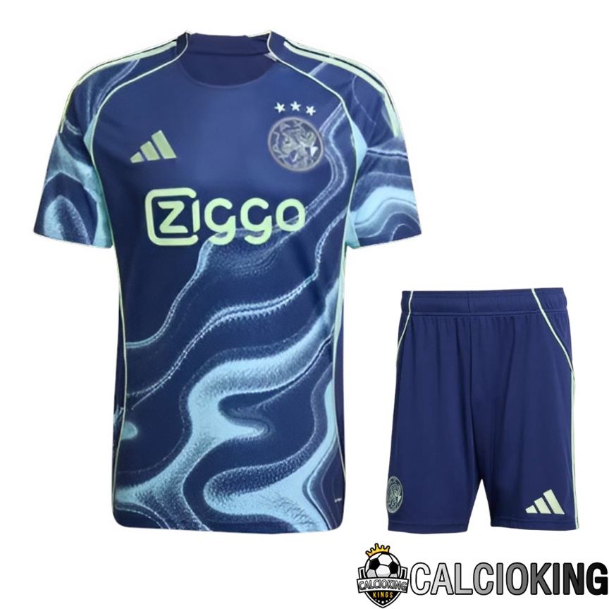 Comprare Maglia Calcio 2025 2026 2027 Personalizzazione,Tuta Da Calcio,Maglie De Calcio Retro Online | Insieme Maglie Calcio AFC Ajax Seconda + Pantaloncini 2025 2026