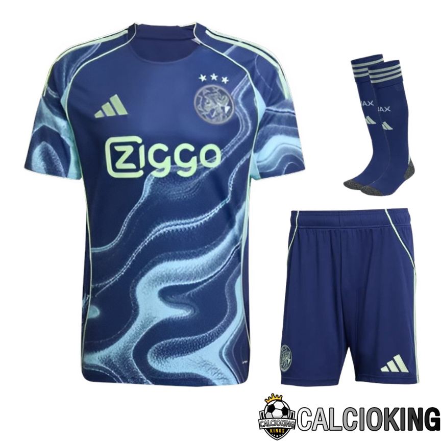 Comprare Maglia Calcio 2025 2026 2027 Personalizzazione,Tuta Da Calcio,Maglie De Calcio Retro Online | Insieme Maglie Calcio AFC Ajax Seconda (Pantaloncini + Calzini) 2025 2026