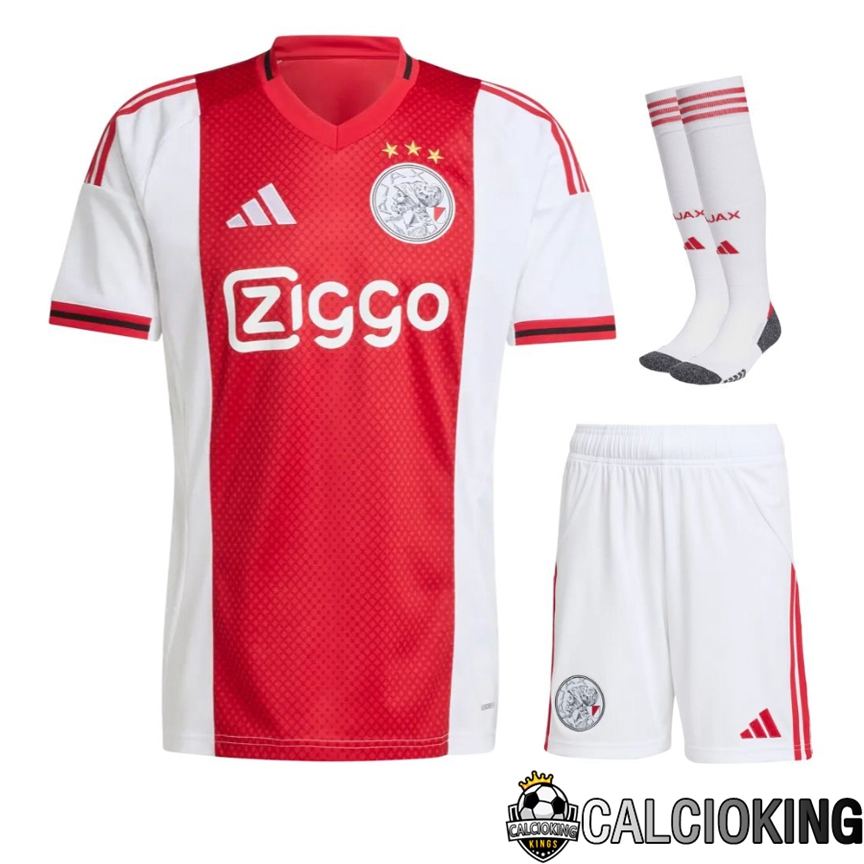 Comprare Maglia Calcio 2025 2026 2027 Personalizzazione,Tuta Da Calcio,Maglie De Calcio Retro Online | Insieme Maglie Calcio AFC Ajax Prima (Pantaloncini + Calzini) 2025 2026