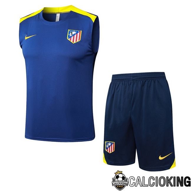 Comprare Maglia Calcio 2025 2026 2027 Personalizzazione,Tuta Da Calcio,Maglie De Calcio Retro Online | Canotta Allenamento Atletico Madrid + Pantaloncini Blu Reale 2025/2026