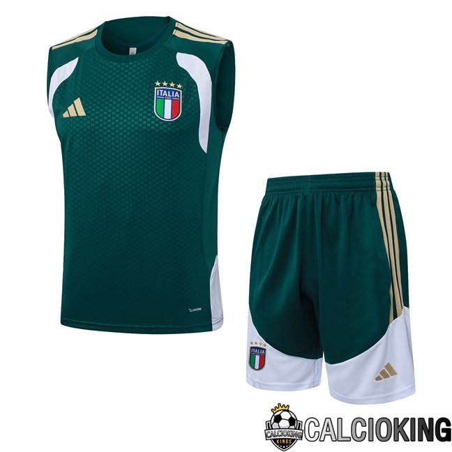 Comprare Maglia Calcio 2025 2026 2027 Personalizzazione,Tuta Da Calcio,Maglie De Calcio Retro Online | Canotta Allenamento Italia + Pantaloncini Verde 2026/2027