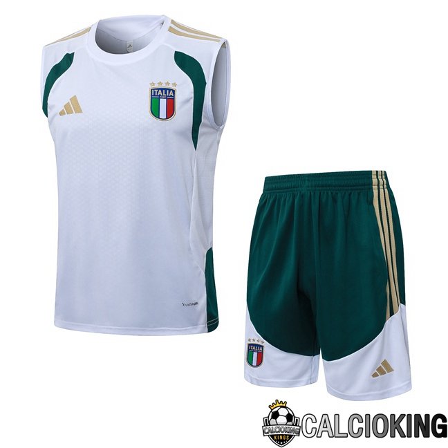 Comprare Maglia Calcio 2025 2026 2027 Personalizzazione,Tuta Da Calcio,Maglie De Calcio Retro Online | Canotta Allenamento Italia + Pantaloncini Bianco 2026/2027