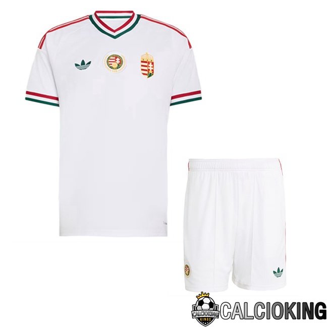 Comprare Maglia Calcio 2025 2026 2027 Personalizzazione,Tuta Da Calcio,Maglie De Calcio Retro Online | Maglie Calcio Ungheria Bambino Seconda Bianco 2026/2027