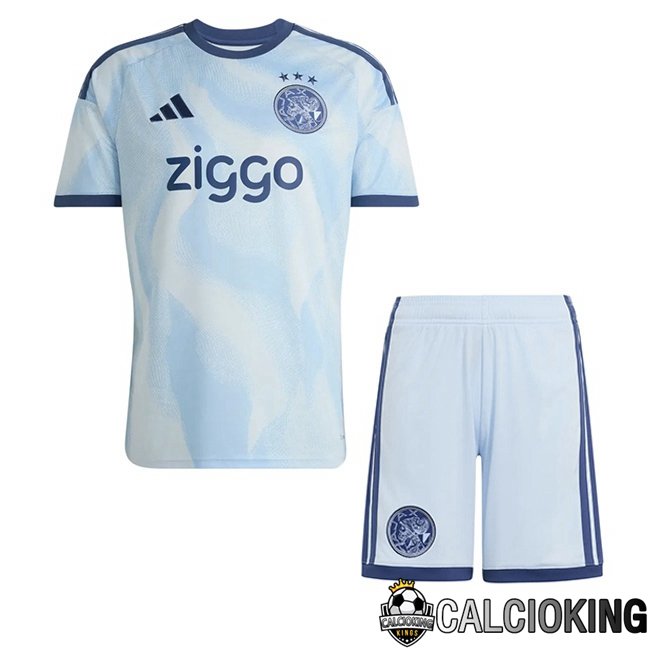 Comprare Maglia Calcio 2025 2026 2027 Personalizzazione,Tuta Da Calcio,Maglie De Calcio Retro Online | Maglie Calcio AFC Ajax Bambino Terza Blu Bianco 2026/2027