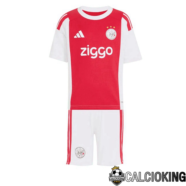 Comprare Maglia Calcio 2025 2026 2027 Personalizzazione,Tuta Da Calcio,Maglie De Calcio Retro Online | Maglie Calcio AFC Ajax Bambino Prima Rosso Bianco 2026/2027
