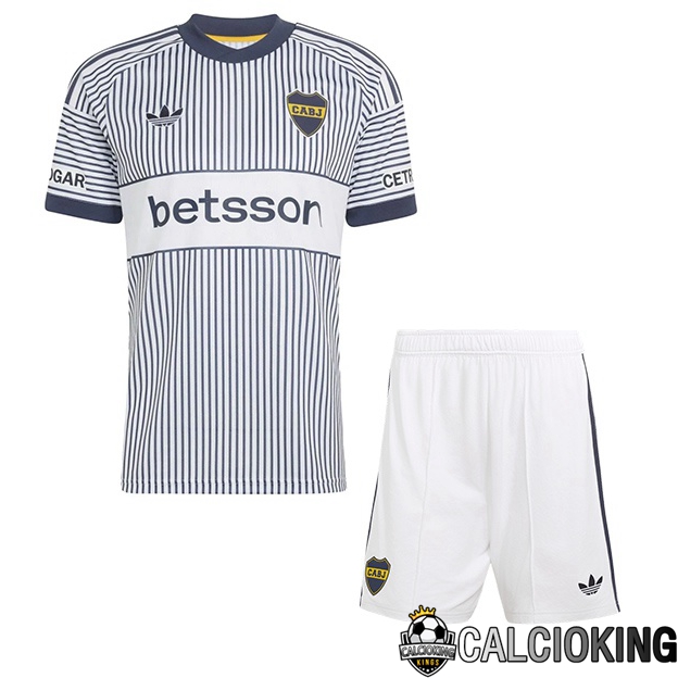 Comprare Maglia Calcio 2025 2026 2027 Personalizzazione,Tuta Da Calcio,Maglie De Calcio Retro Online | Maglie Calcio Boca Juniors Bambino Seconda Bianco Blu 2026/2027