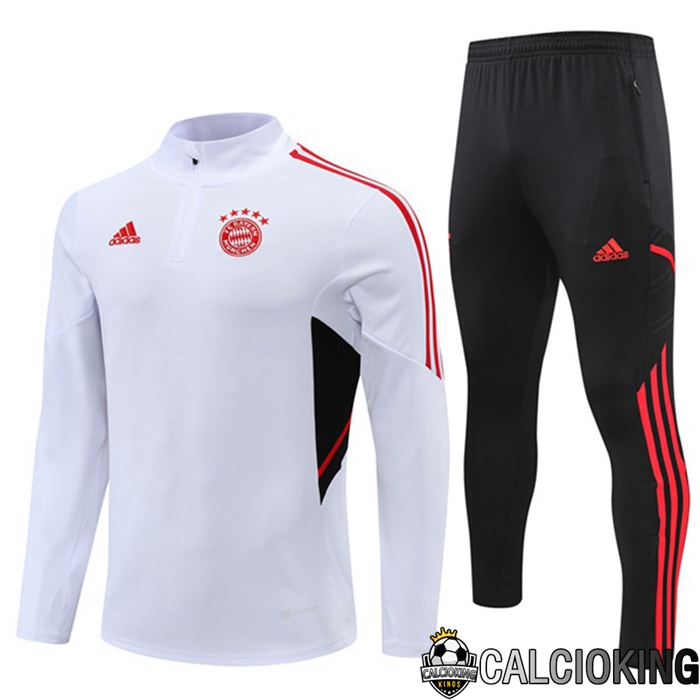 Comprare Maglia Calcio 2024 2025 2026 Personalizzazione,Tuta Da Calcio,Maglie De Calcio Retro Online | Insieme Tuta Calcio - Giacca Bayern Monaco Bianco 2022/2023