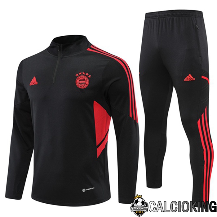 Comprare Maglia Calcio 2024 2025 2026 Personalizzazione,Tuta Da Calcio,Maglie De Calcio Retro Online | Insieme Tuta Calcio - Giacca Bayern Monaco Nero 2022/2023
