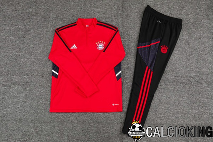 Insieme Tuta Calcio - Giacca Bayern Monaco Rosso 2022/2023