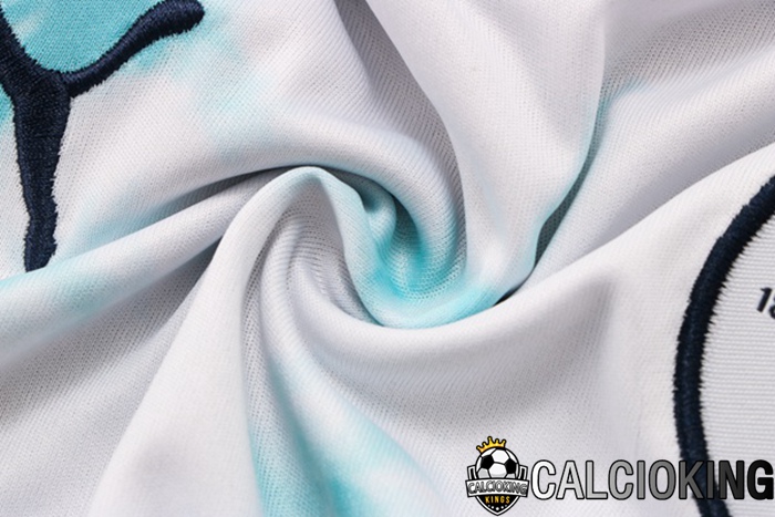 Canotta De Calcio Manchester City + Pantaloncini Blu Bianco 2022/2023