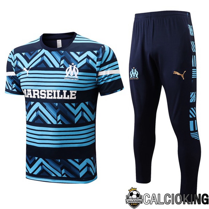 Comprare Maglia Calcio 2024 2025 2026 Personalizzazione,Tuta Da Calcio,Maglie De Calcio Retro Online | Insieme T Shirt Allenamento Marsiglia OM + Pantaloni Blu 2022/2023