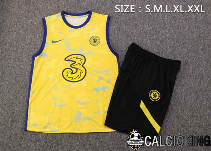 Canotta De Calcio FC Chelsea + Pantaloncini Giallo 2022/2023