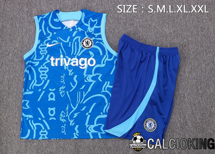 Canotta De Calcio FC Chelsea + Pantaloncini Blu 2022/2023
