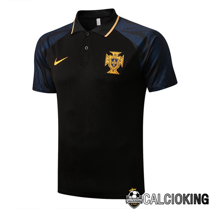 Comprare Maglia Calcio 2024 2025 2026 Personalizzazione,Tuta Da Calcio,Maglie De Calcio Retro Online | Maglia Polo Portogallo Nero 22/23