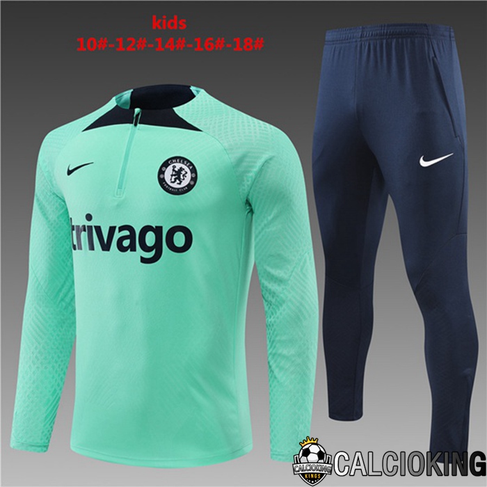 Comprare Maglia Calcio 2024 2025 2026 Personalizzazione,Tuta Da Calcio,Maglie De Calcio Retro Online | Insieme Tuta Calcio - Giacca FC Chelsea Bambino Verde 2022/2023