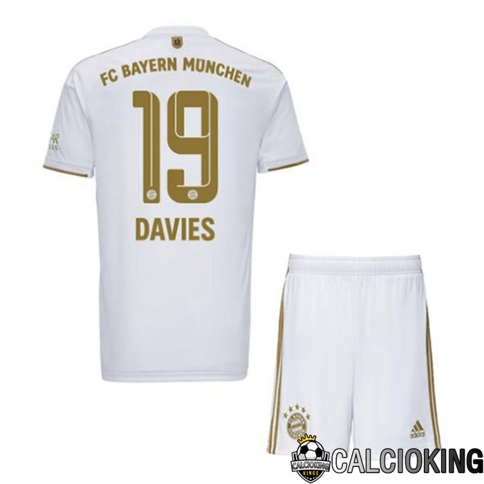 Comprare Maglia Calcio 2024 2025 2026 Personalizzazione,Tuta Da Calcio,Maglie De Calcio Retro Online | Maglia Calcio Bayern Monaco (DAVIES 19) Bambino Seconda 2022/2023