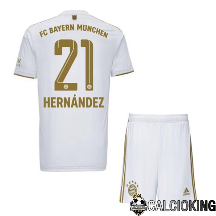Comprare Maglia Calcio 2024 2025 2026 Personalizzazione,Tuta Da Calcio,Maglie De Calcio Retro Online | Maglia Calcio Bayern Monaco (HERNÁNDEZ 21) Bambino Seconda 2022/2023