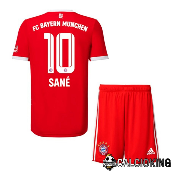 Comprare Maglia Calcio 2024 2025 2026 Personalizzazione,Tuta Da Calcio,Maglie De Calcio Retro Online | Maglia Calcio Bayern Monaco (SANÉ 10) Bambino Prima 2022/2023