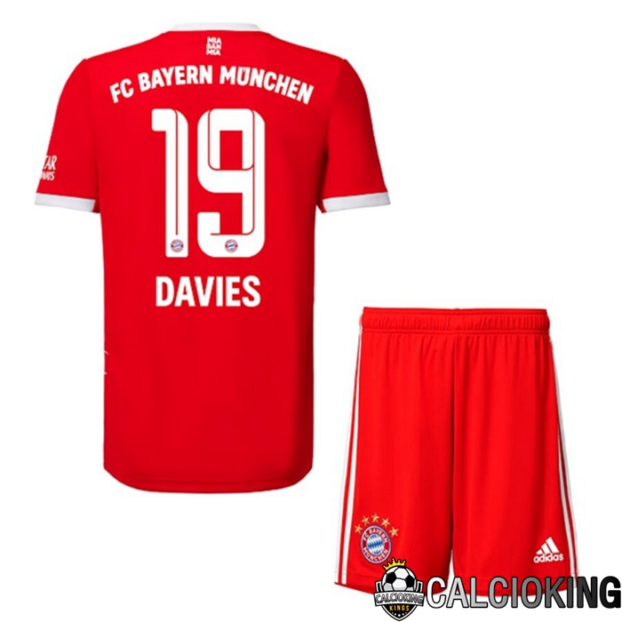 Comprare Maglia Calcio 2024 2025 2026 Personalizzazione,Tuta Da Calcio,Maglie De Calcio Retro Online | Maglia Calcio Bayern Monaco (DAVIES 19) Bambino Prima 2022/2023