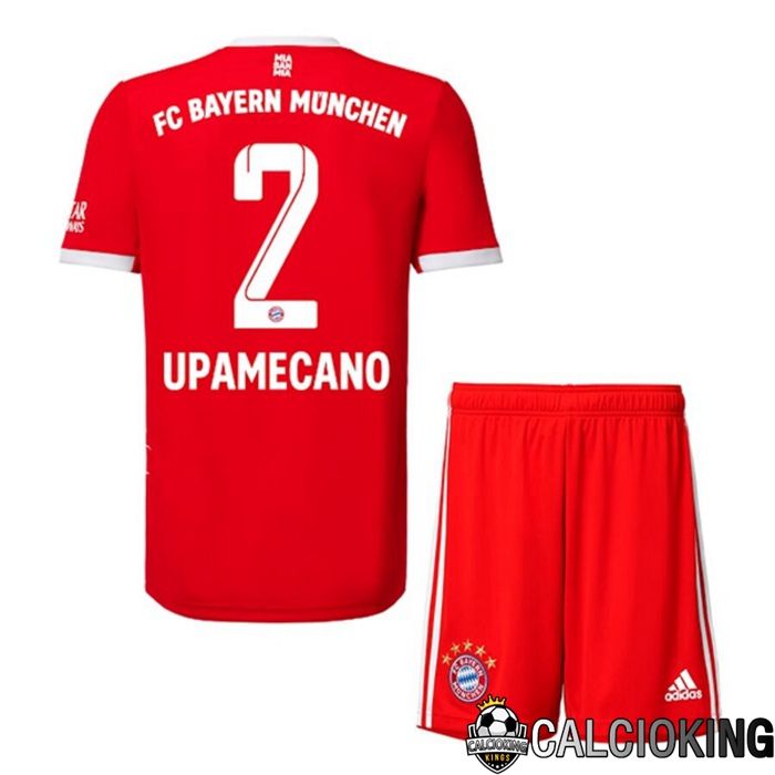 Comprare Maglia Calcio 2024 2025 2026 Personalizzazione,Tuta Da Calcio,Maglie De Calcio Retro Online | Maglia Calcio Bayern Monaco (UPAMECANO 2) Bambino Prima 2022/2023