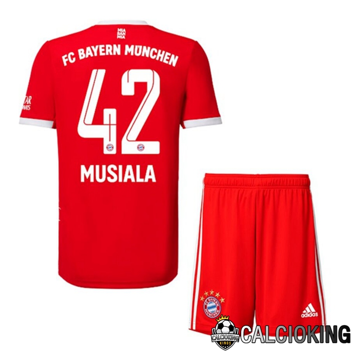 Comprare Maglia Calcio 2024 2025 2026 Personalizzazione,Tuta Da Calcio,Maglie De Calcio Retro Online | Maglia Calcio Bayern Monaco (MUSIALA 42) Bambino Prima 2022/2023