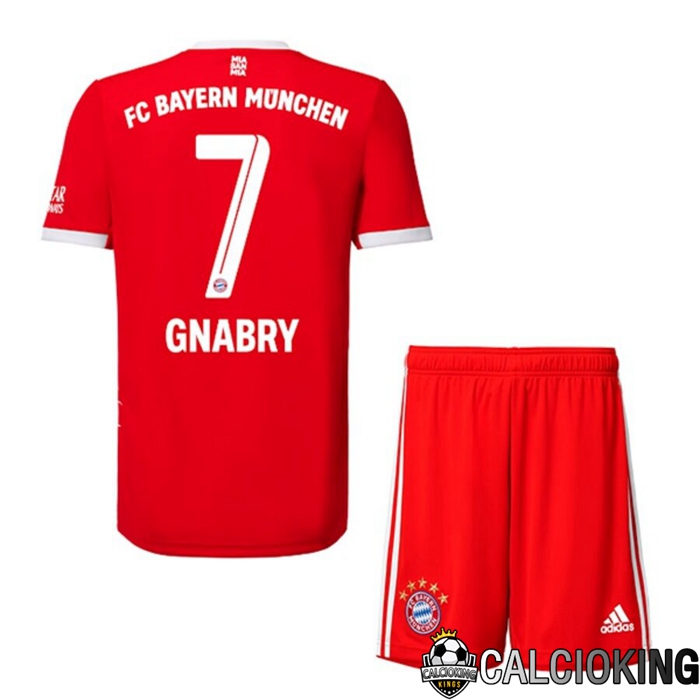 Comprare Maglia Calcio 2024 2025 2026 Personalizzazione,Tuta Da Calcio,Maglie De Calcio Retro Online | Maglia Calcio Bayern Monaco (GNABRY 7) Bambino Prima 2022/2023