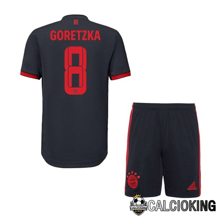 Comprare Maglia Calcio 2024 2025 2026 Personalizzazione,Tuta Da Calcio,Maglie De Calcio Retro Online | Maglia Calcio Bayern Monaco (GORETZKA 8) Bambino Terza 2022/2023