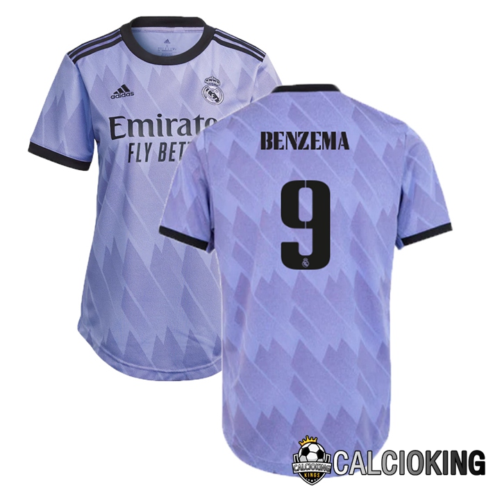 Comprare Maglia Calcio 2024 2025 2026 Personalizzazione,Tuta Da Calcio,Maglie De Calcio Retro Online | Maglia Calcio Real Madrid (Benzema 9) Donna Seconda 2022/2023
