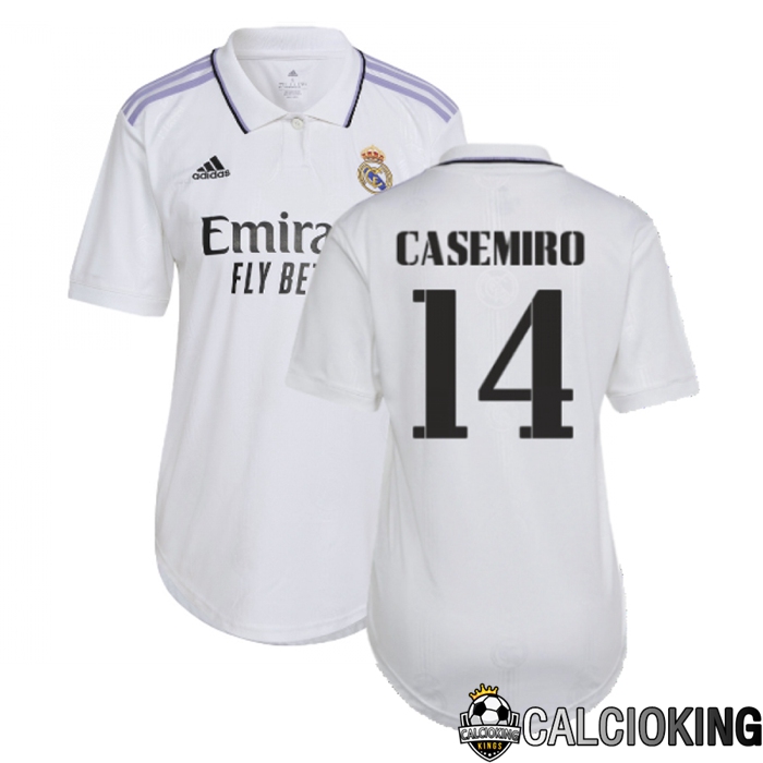 Comprare Maglia Calcio 2024 2025 2026 Personalizzazione,Tuta Da Calcio,Maglie De Calcio Retro Online | Maglia Calcio Real Madrid (Casemiro 14) Donna Prima 2022/2023