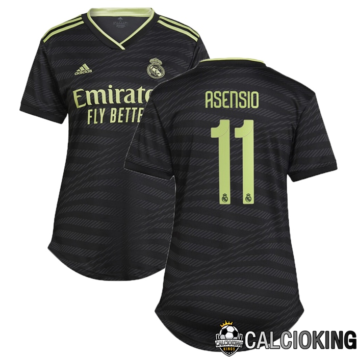 Comprare Maglia Calcio 2024 2025 2026 Personalizzazione,Tuta Da Calcio,Maglie De Calcio Retro Online | Maglia Calcio Real Madrid (Asensio 11) Donna Terza 2022/2023