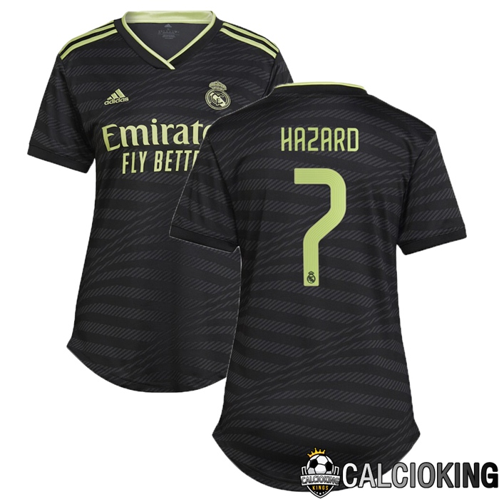 Comprare Maglia Calcio 2024 2025 2026 Personalizzazione,Tuta Da Calcio,Maglie De Calcio Retro Online | Maglia Calcio Real Madrid (Hazard 7) Donna Terza 2022/2023