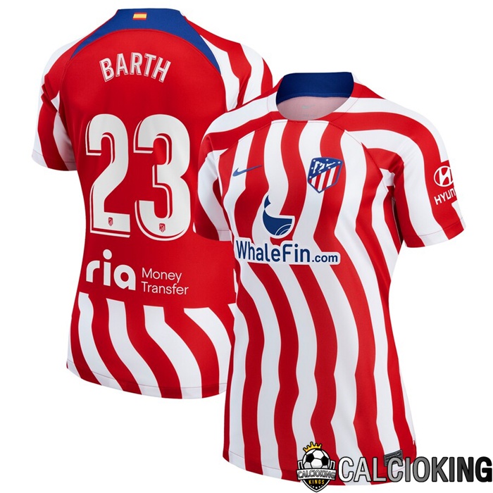 Comprare Maglia Calcio 2024 2025 2026 Personalizzazione,Tuta Da Calcio,Maglie De Calcio Retro Online | Maglia Calcio Atletico Madrid (Barth 23) Donna Prima 2022/2023