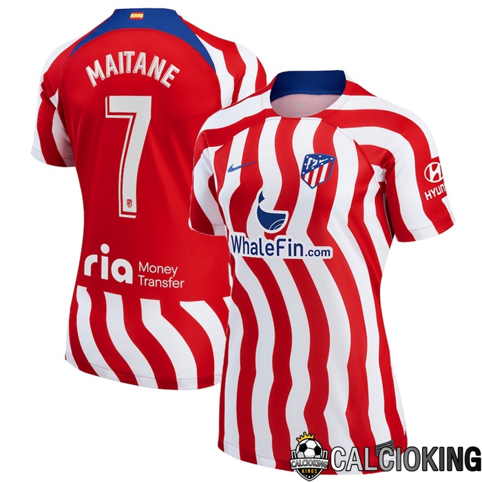 Comprare Maglia Calcio 2024 2025 2026 Personalizzazione,Tuta Da Calcio,Maglie De Calcio Retro Online | Maglia Calcio Atletico Madrid (Maitane 7) Donna Prima 2022/2023