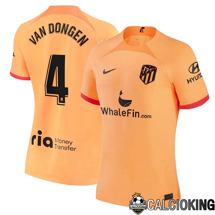 Comprare Maglia Calcio 2024 2025 2026 Personalizzazione,Tuta Da Calcio,Maglie De Calcio Retro Online | Maglia Calcio Atletico Madrid (Van Dongen 4) Donna Terza 2022/2023