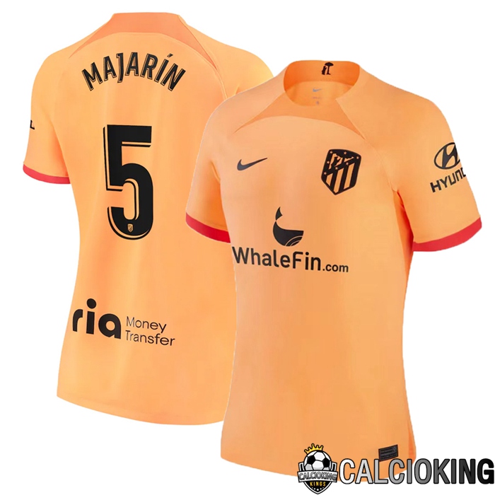 Comprare Maglia Calcio 2024 2025 2026 Personalizzazione,Tuta Da Calcio,Maglie De Calcio Retro Online | Maglia Calcio Atletico Madrid (Majarín 5) Donna Terza 2022/2023