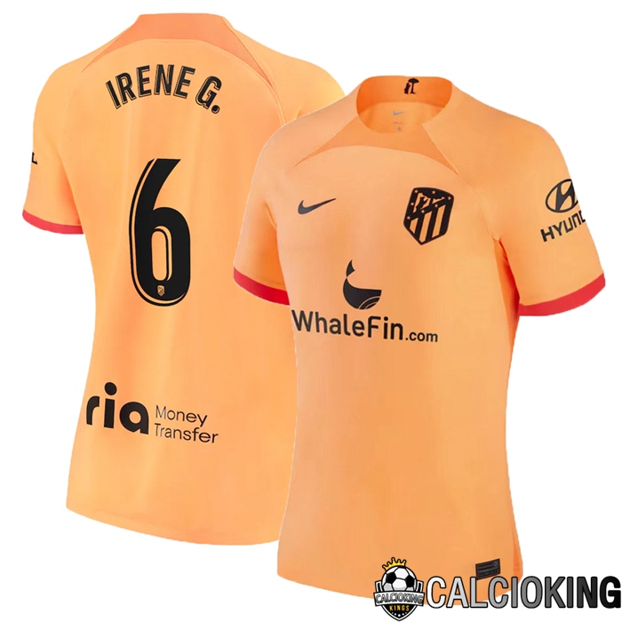 Comprare Maglia Calcio 2024 2025 2026 Personalizzazione,Tuta Da Calcio,Maglie De Calcio Retro Online | Maglia Calcio Atletico Madrid (Irene G.6) Donna Terza 2022/2023